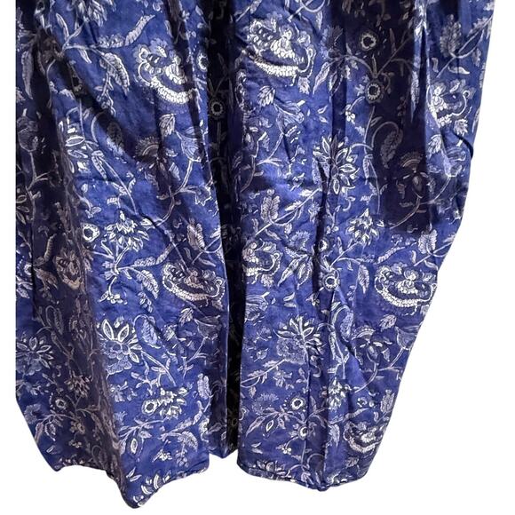 Nesara 100% Organic Cotton Purple Floral Caftan Dress- Oversized Medium - Picture 6 of 7